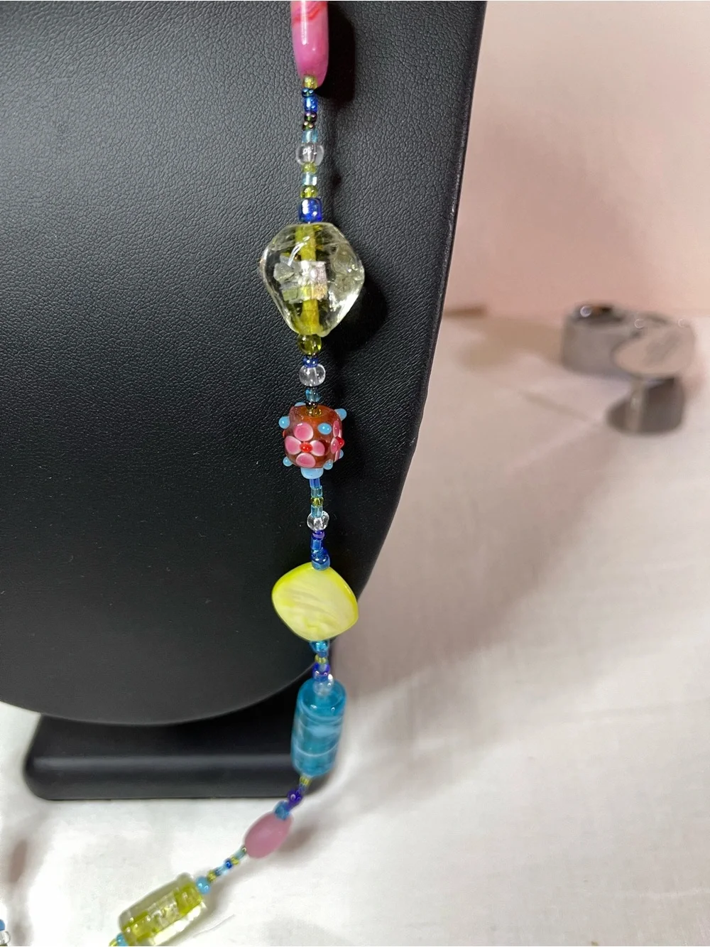 Multi-Colored Glass Bead Necklace